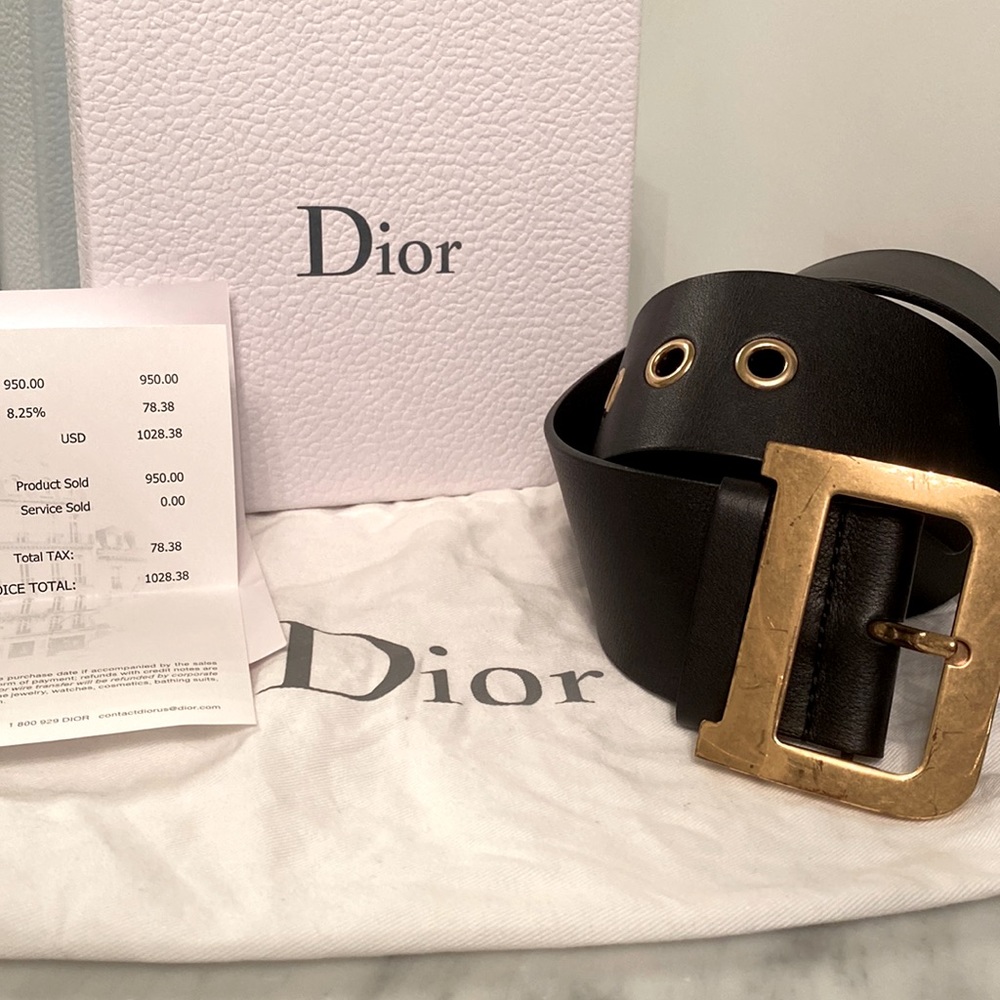 AUTHENTIC WOMENS DIOR DIORQUAKE BELT, SIZE 75